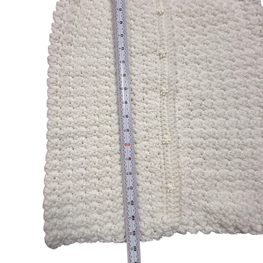 Handmade White Crocheted Baby Bunting Coat |‎ Newborn Infant Hooded Cocoon